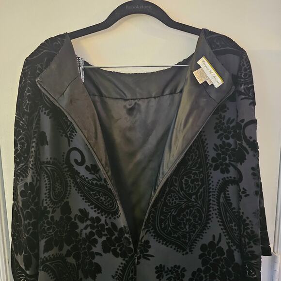 Morgan McFeeters Silk Blend Paisley Velvet Burnout Dress Size 10 Elegant Event - Picture 6 of 7
